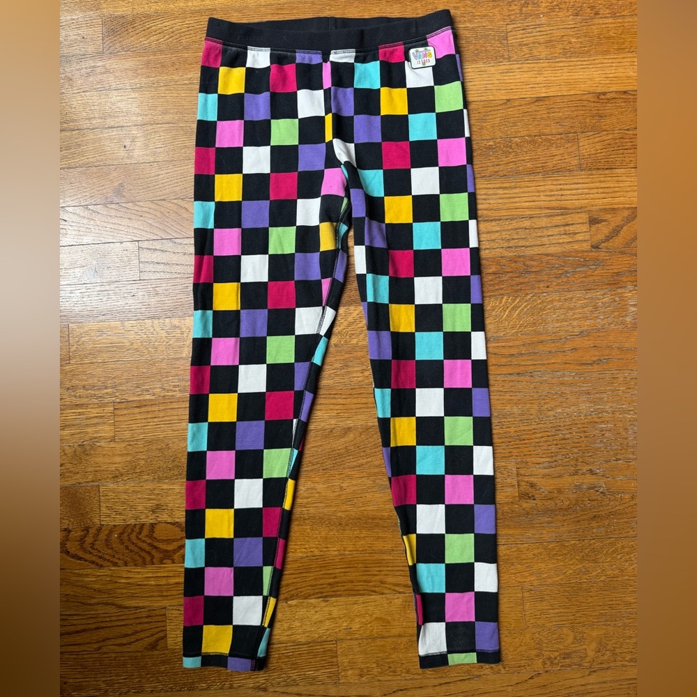 VANS X IRENEISGOOD CHECKERBOARD MUTILCOLOR LEGGINGS Women’s Size Medium COLORFUL